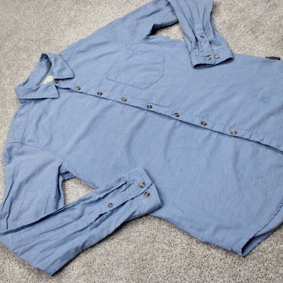 Exofficio Insect Shield Shirt Mens Medium Blue Cotton/Poly L/S Repellent Apparel - Picture 6 of 15